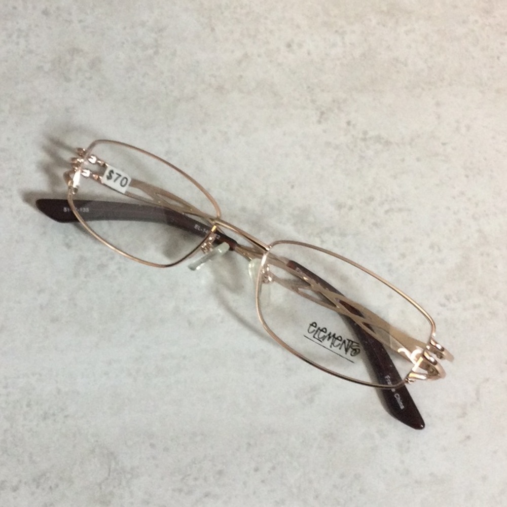 NWT Elements gold metal eyeglasses new old stock